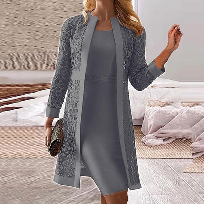 Variant image for Women Two-Piece Dress White Lace | Lucy-16