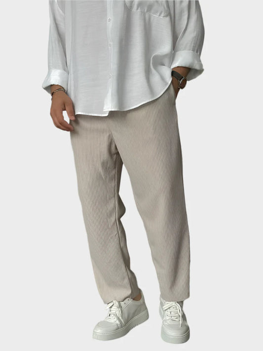 Men's Trousers Beige Lightweight Corduroy | Filippo-1