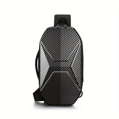 Men Futuristic Hard Shell Sling Bag | Finn