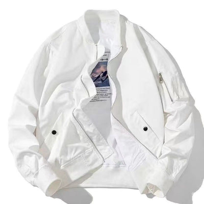 Men Minimalist Zip-Up Bomber Jacket | Paul