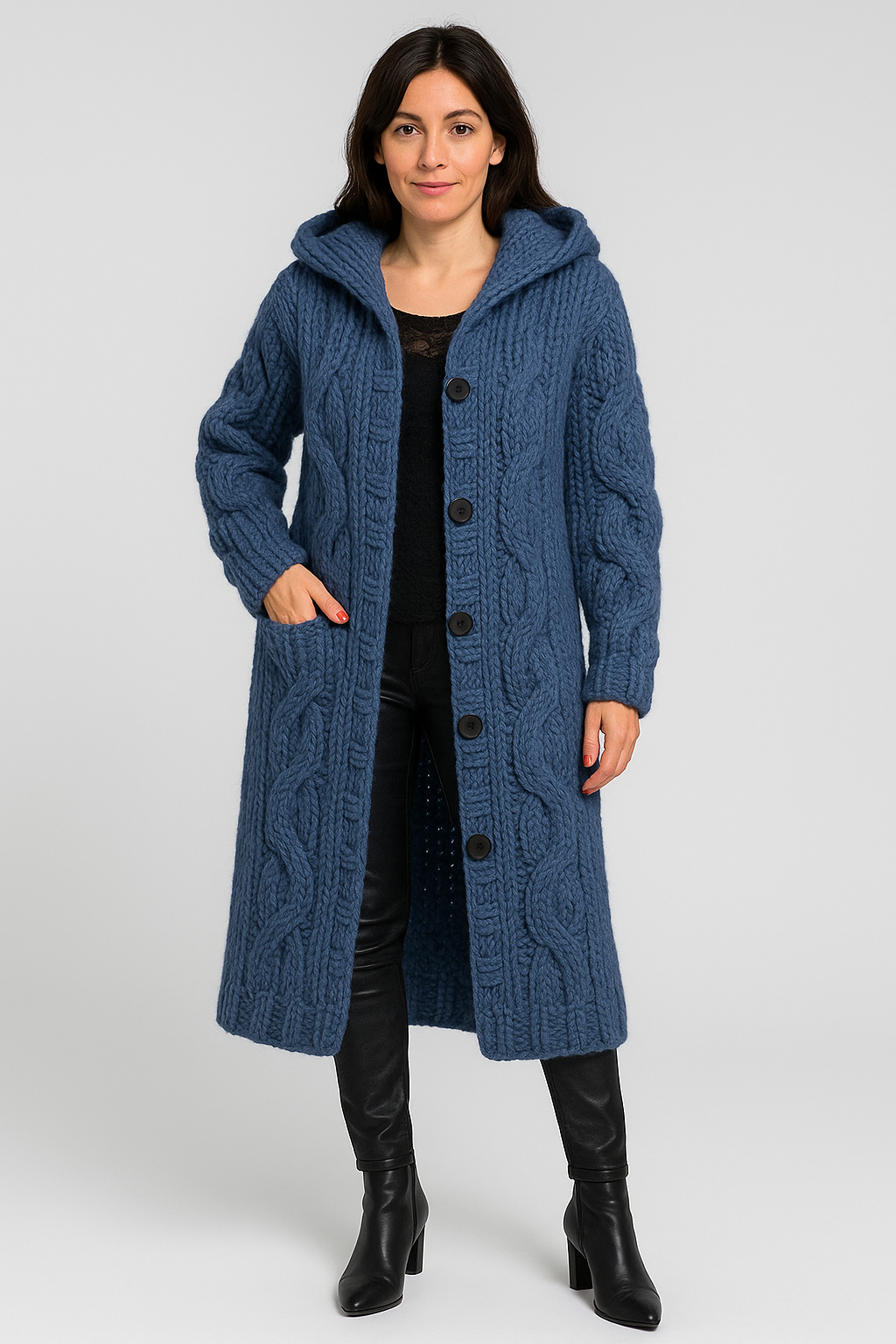 Women Chunky Knit Long Cardigan | Florabelle