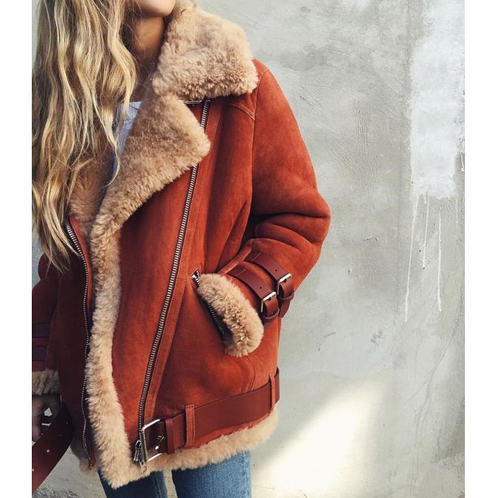 Variant image for Women Long Coat Black Polyester | Aviator Style-9