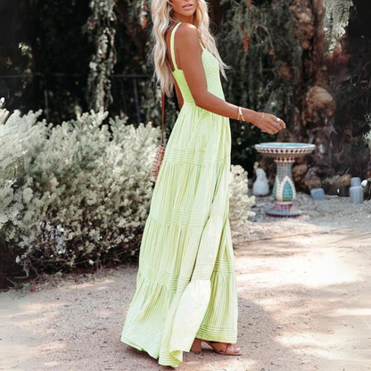 Tiered Strappy Summer Maxi Dress | Sophia