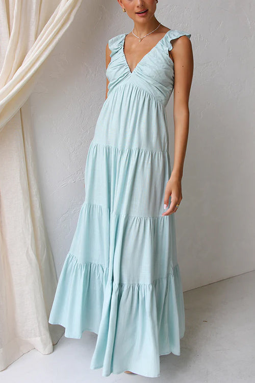 Flowing Ruffle Maxi Dress | Veronica