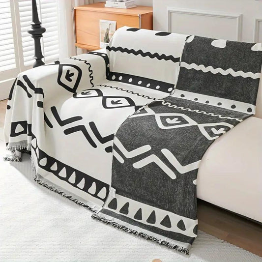 Sofa Cover Beige Chenille Non-Slip | Cozy Charm 1