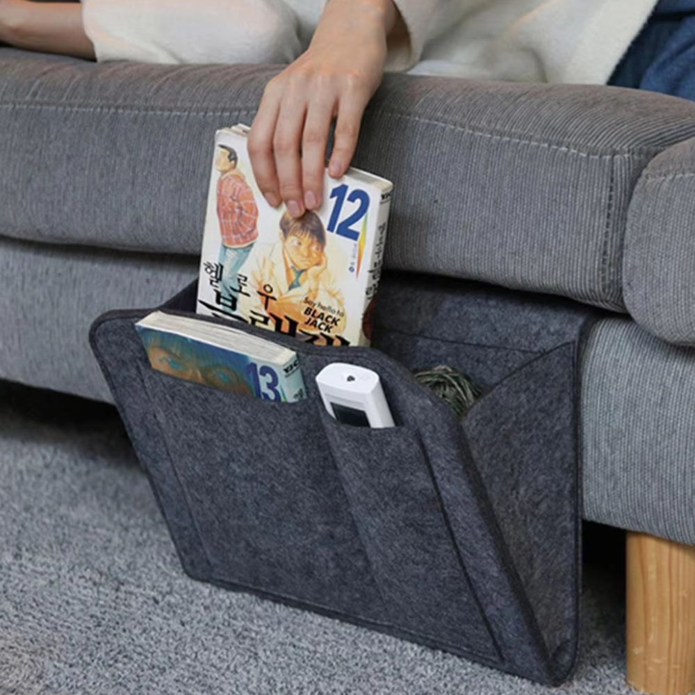 Home Pocket Hanging Organizer Brown Felt | Stylish Storage Solution 6