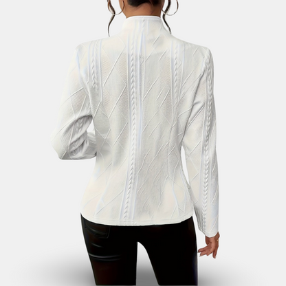 Women Textured Button-Up Tailored Blazer | Charis