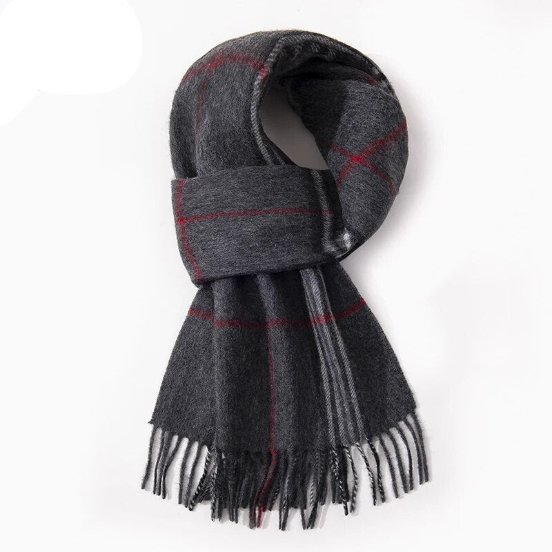 Men Soft Gradient Plaid Scarf | Dave