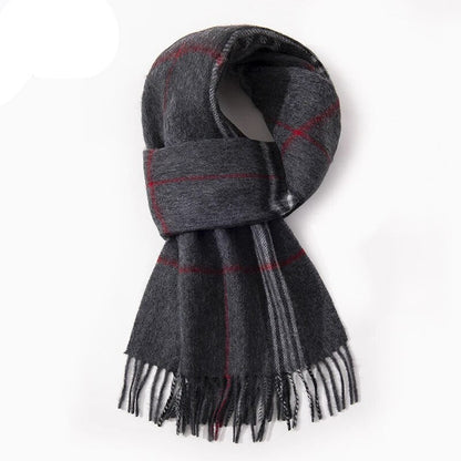Men Soft Gradient Plaid Scarf | Dave