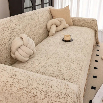 Sofa Cover Chenille Speckled Pattern | Modern Elegance 4