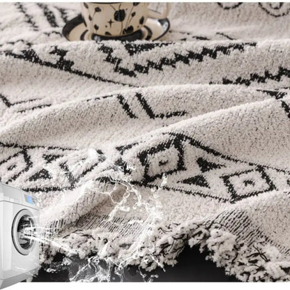 Sofa Cover Geometric Boho Pattern Cotton Blend | Artistic Flair 6
