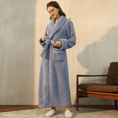 Neville | Unisex Plush Fleece Bathrobe for Women
