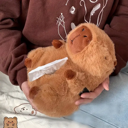 Car Accessory Plush Tissue Holder Capybara | Fun Design for Families 5