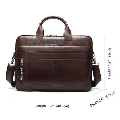 Men Classic Leather Business Bag | Nolan