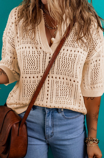 Boho Knit Sweater Top | Bernice