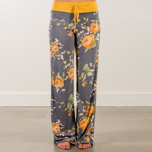 Women Loose Pants Floral Camouflage Polyester | Trendy Comfort-1