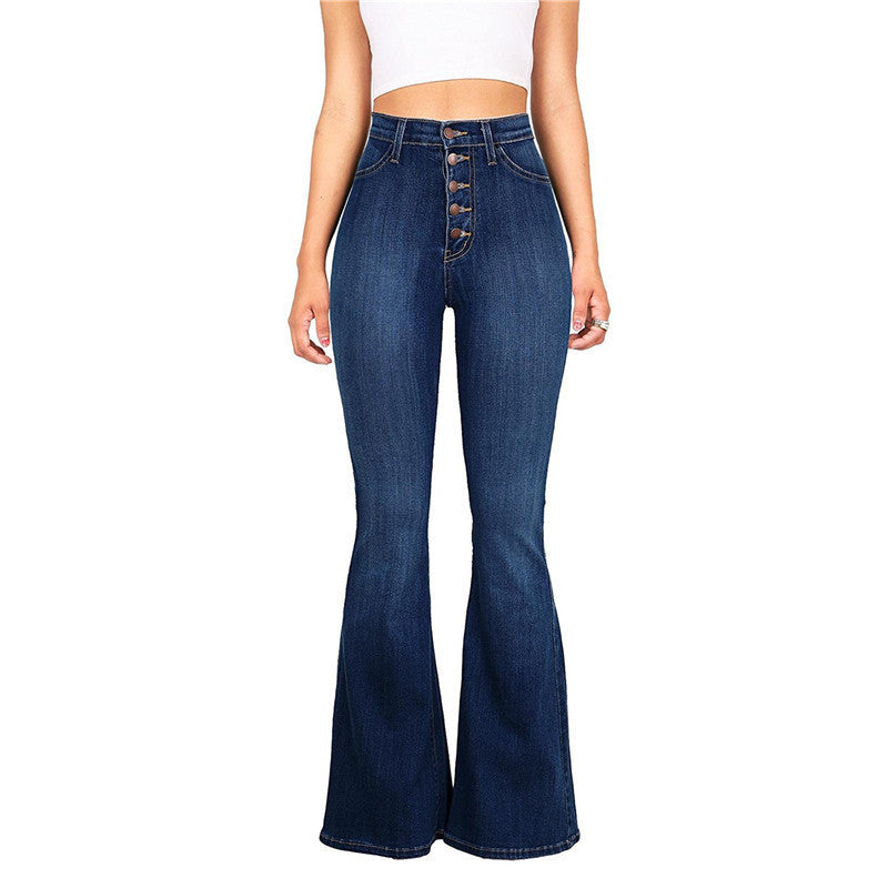 Variant image for Women Wide Leg Jeans Light Blue Cotton | Bella-6