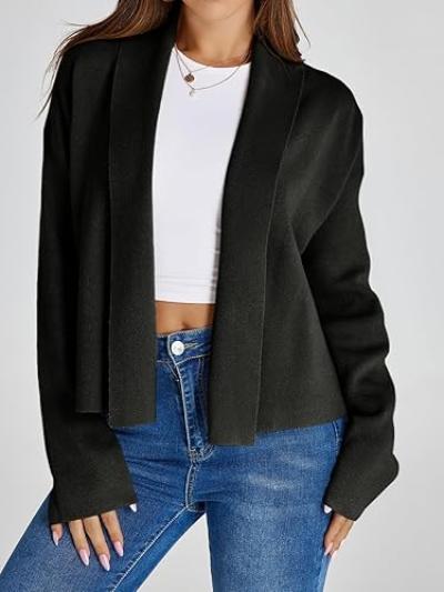 Women Minimalist Open Front Cardigan | Rosalina