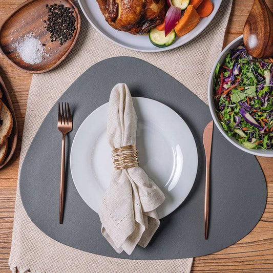 Designer PU Leather Placemat & Coaster Set