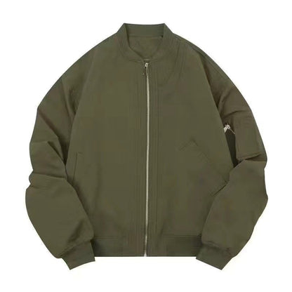 Men Minimalist Zip-Up Bomber Jacket | Paul