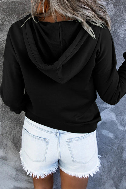 Women Hooded Button Sweatshirt | Amora