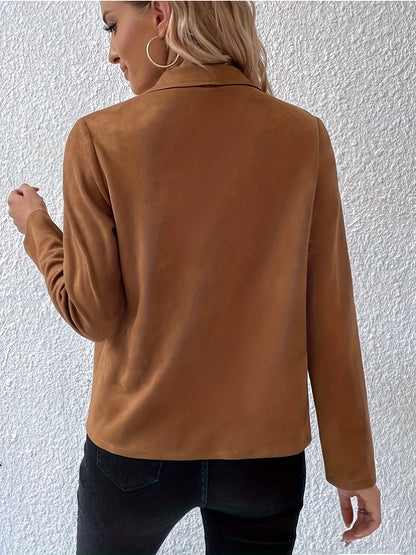 Women Chic Asymmetrical Zip Jacket | Cressilda