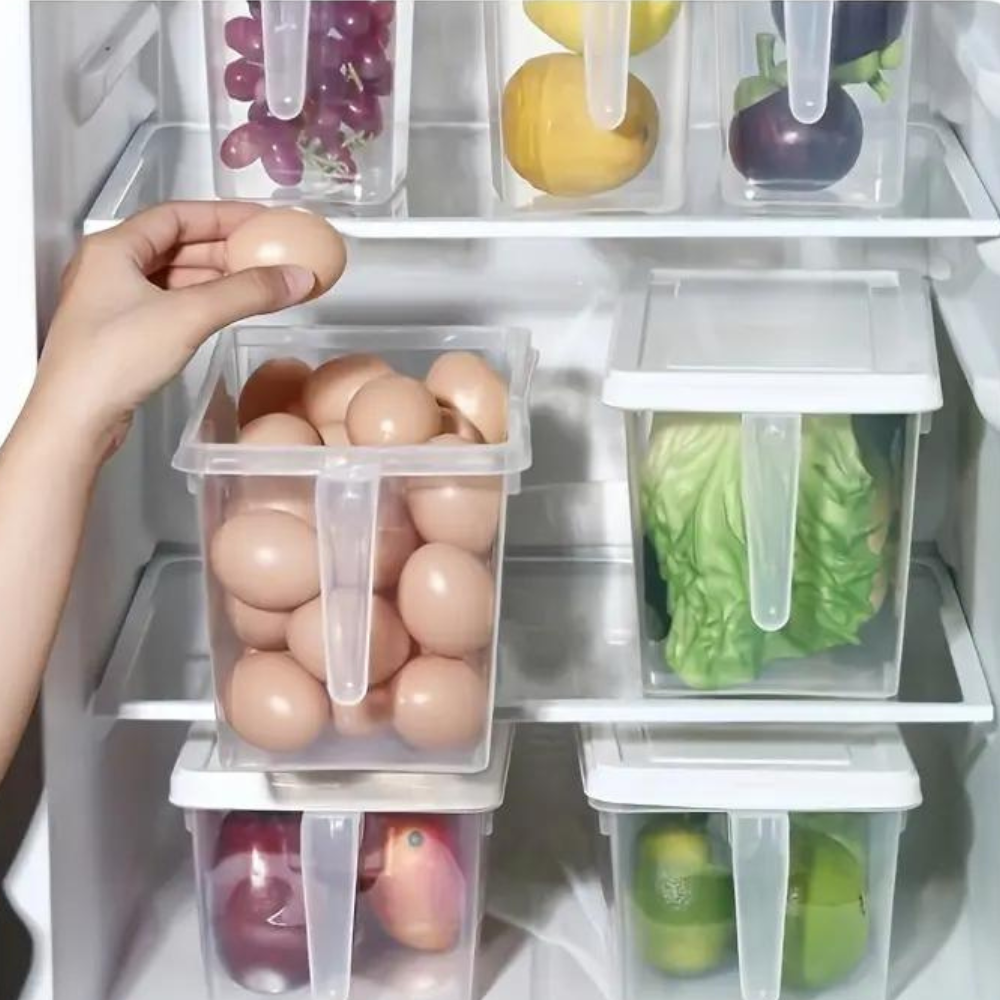 Kitchen Storage Containers Set of 6 Clear Plastic | Modern Design 5