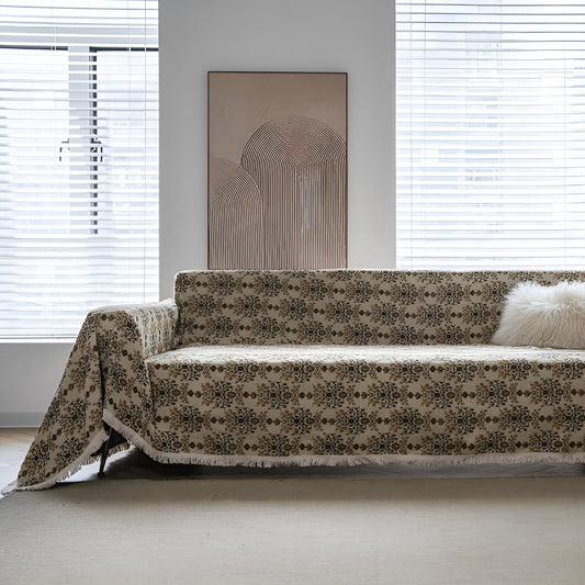 Sofa Cover Plum Jacquard Microfibre | Elegant Home Decor 1
