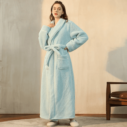 Neville | Unisex Plush Fleece Bathrobe for Women
