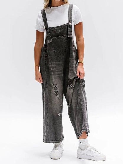 Loose-Fit Used-Look Overalls | Cecilia