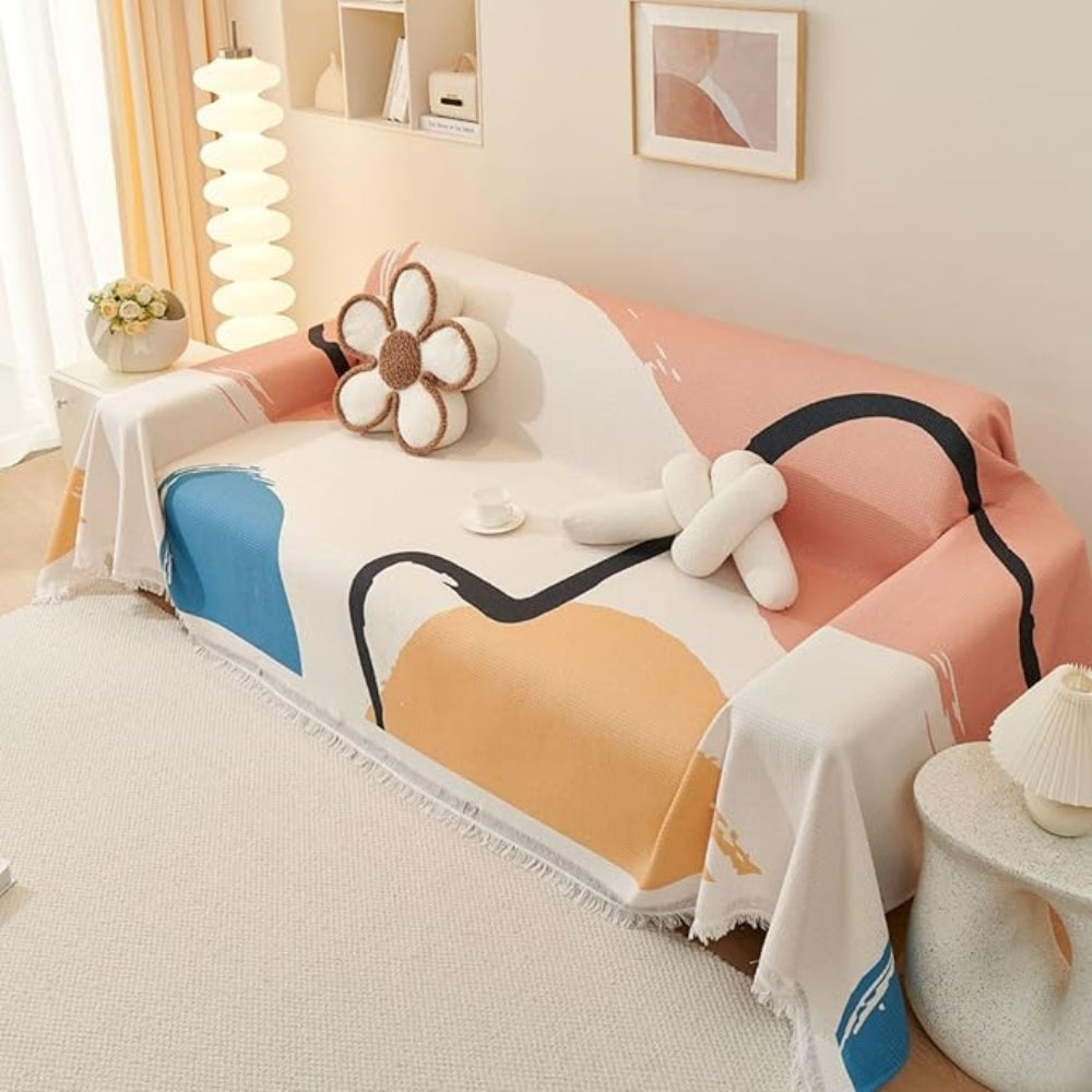 Sofa Cover Abstract Design Cotton-Polyester | Lumiere 6
