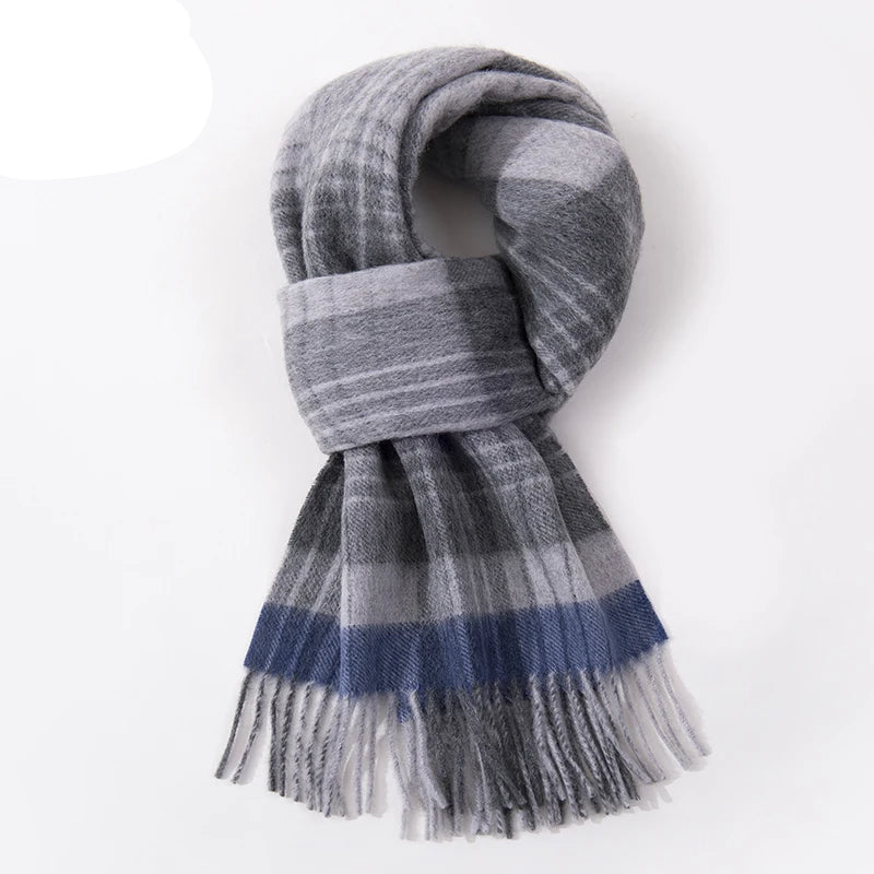Men Soft Gradient Plaid Scarf | Dave