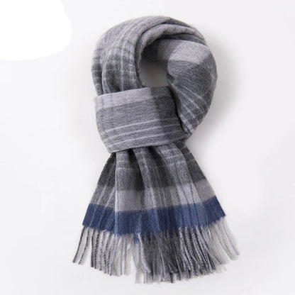 Men Soft Gradient Plaid Scarf | Dave