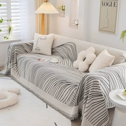 Sofa Cover Chenille Wave Pattern | Calista 3