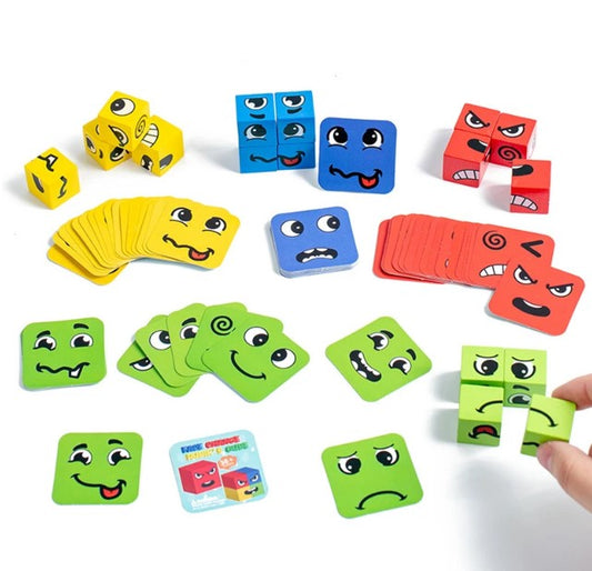 Kids Game Wooden Face Race Game | Fun Emoticon Challenge-1