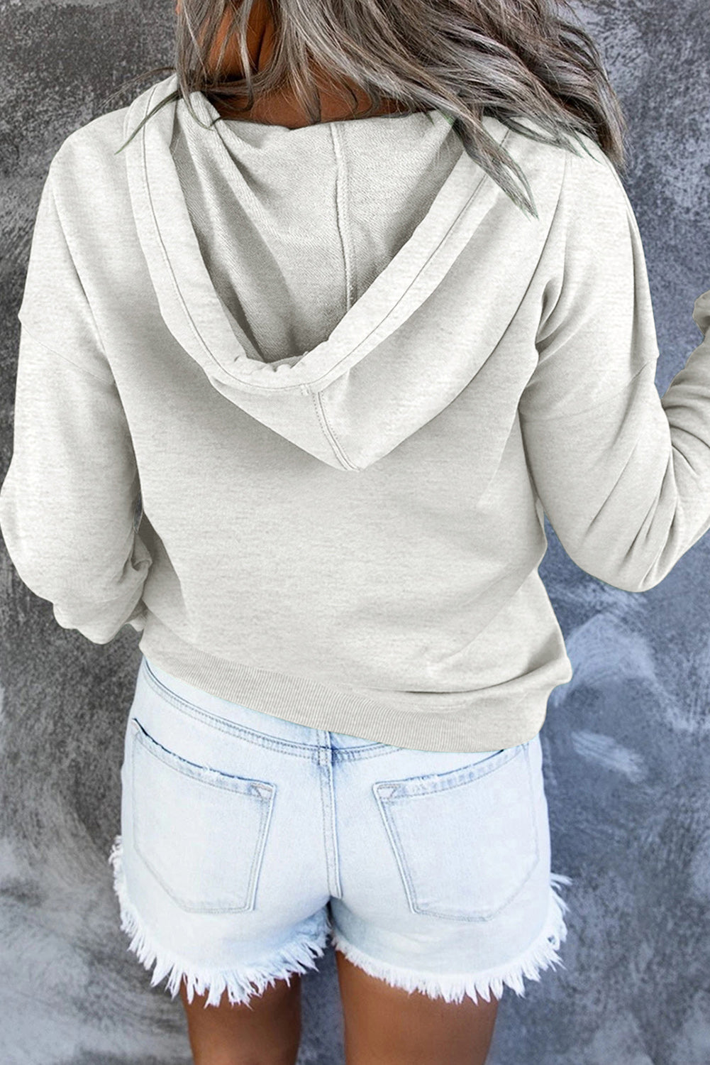 Women Hooded Button Sweatshirt | Amora