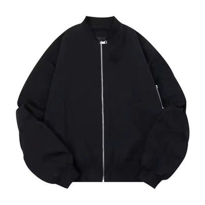 Men Minimalist Zip-Up Bomber Jacket | Paul
