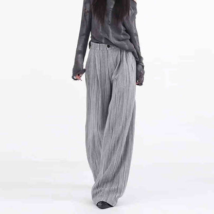 Women Wide Leg Pants Black Cotton | Elegant Style-2