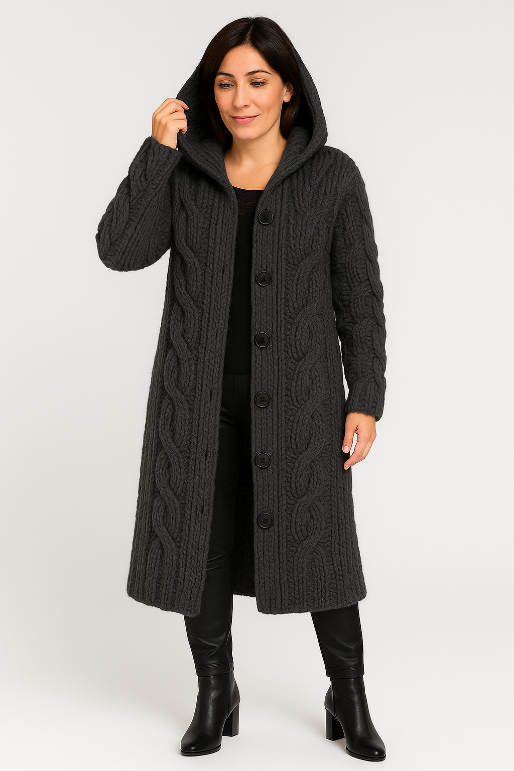 Women Chunky Knit Long Cardigan | Florabelle