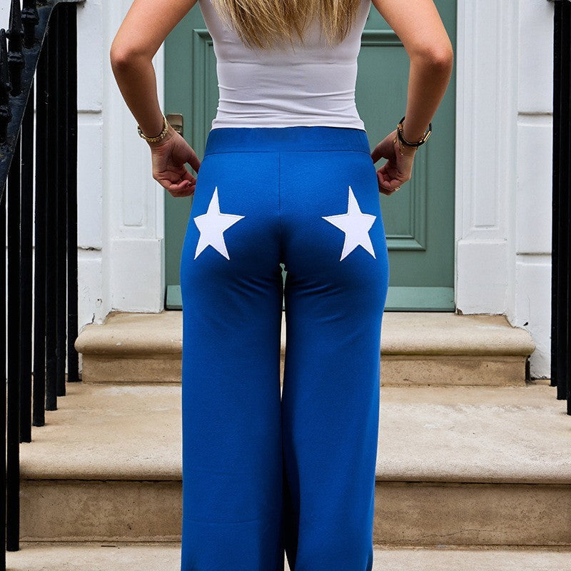 Variant image for Women Casual Pants Dark Blue Polyester | Starry Night-15
