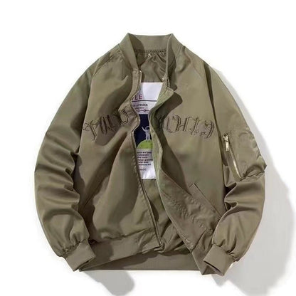 Men Minimalist Zip-Up Bomber Jacket | Paul