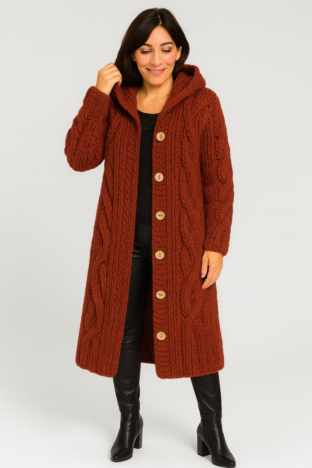 Women Chunky Knit Long Cardigan | Florabelle