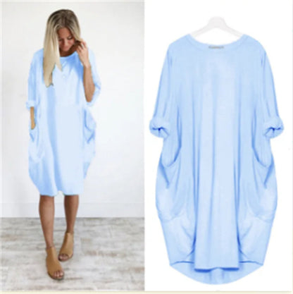 Women Relaxed Pocket Midi Dress | Zoe