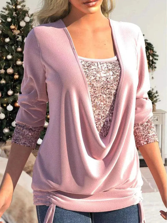 Sparkling Layered Blouse | Evangeline