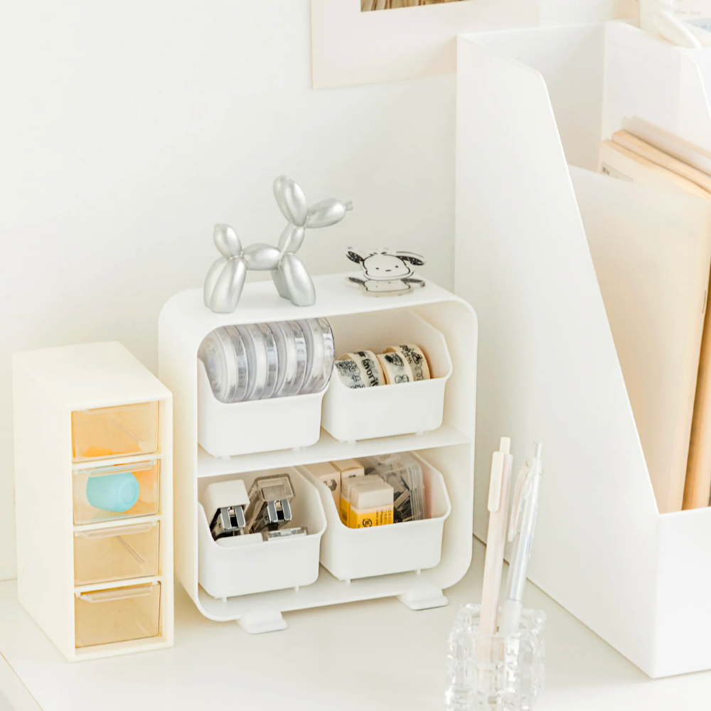 Desk Organizer Compact Plastic | Essential Workspace Solution 2