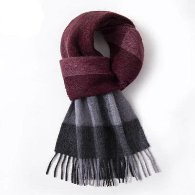 Men Soft Gradient Plaid Scarf | Dave
