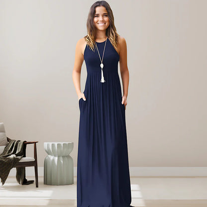 Sleeveless Pocketed Maxi Dress | Aurelia