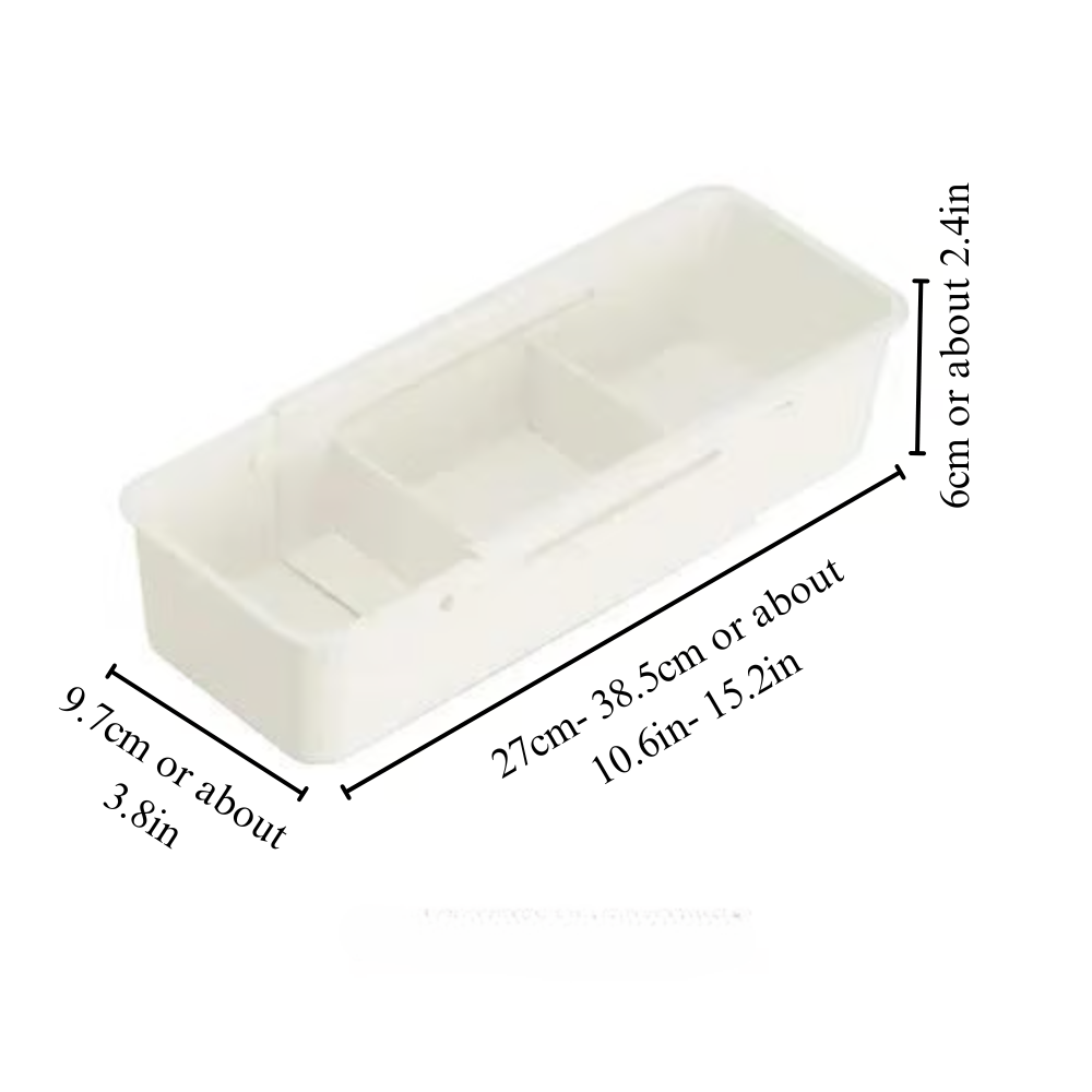 Home Expandable Box Organizer White Plastic | Elegant Design 5