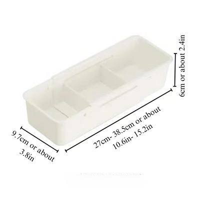 Home Expandable Box Organizer White Plastic | Elegant Design 5