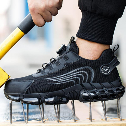 Men Safety Shoes Black Knit | Guardian-5